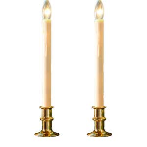 Adjustable Window Candle with Timer, Set of 2