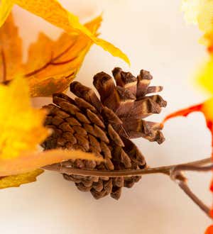 Fall Foliage Pumpkins and Pine Cones Garland