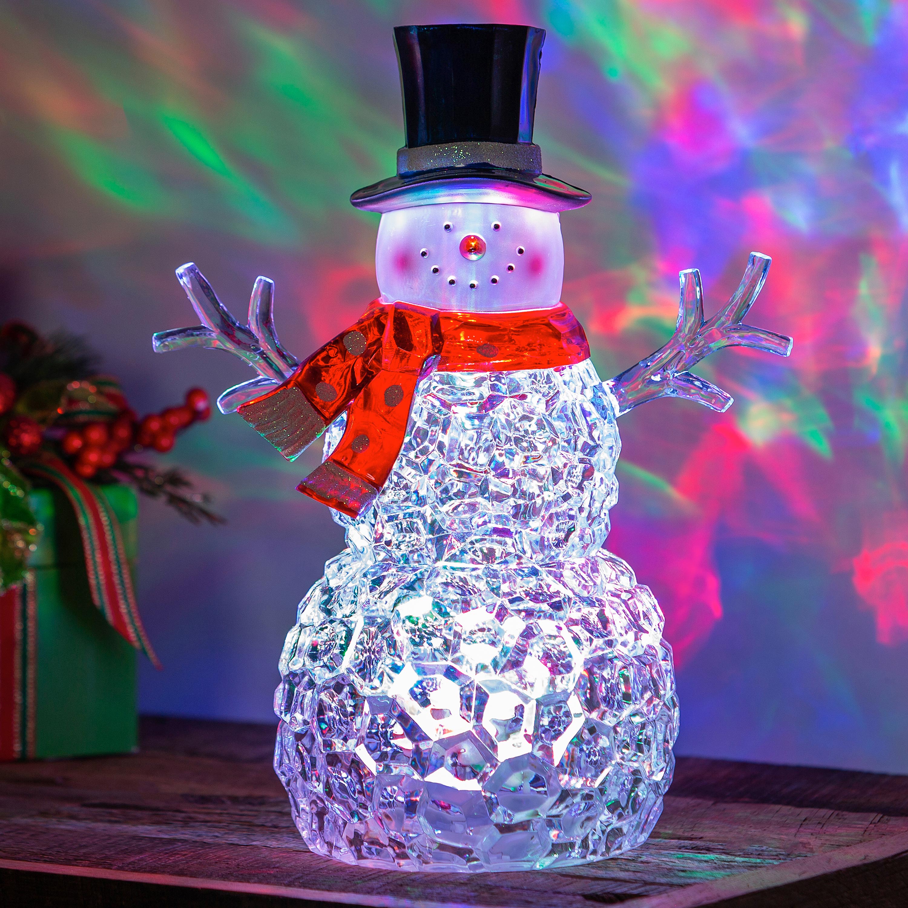 Twinkling LED Snowman Family - Set of 3