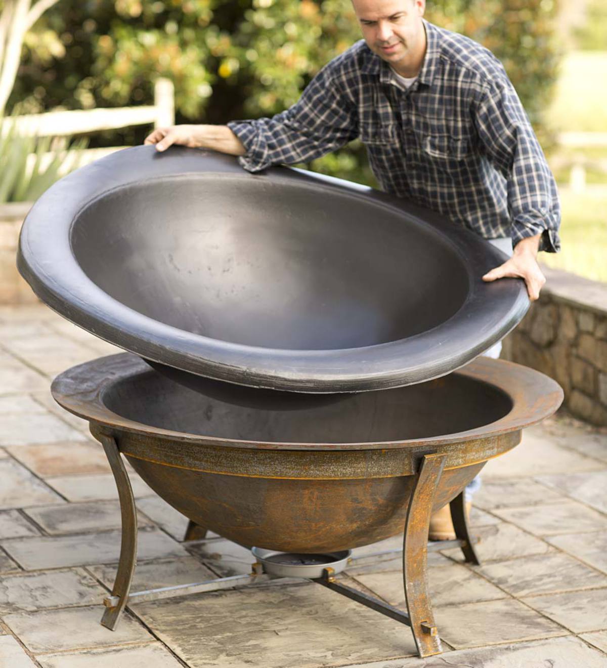 30 Gallon Wood Syrup Kettle Fire Pit