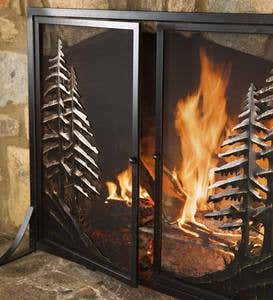 Alpine Fireplace Screen with Doors, Large