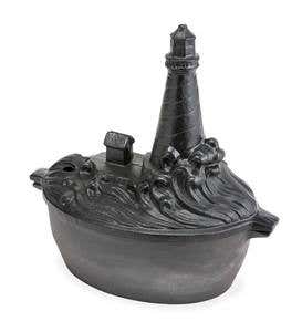 This cast iron ship puffs steam when my wood stove gets hot. : r/castiron