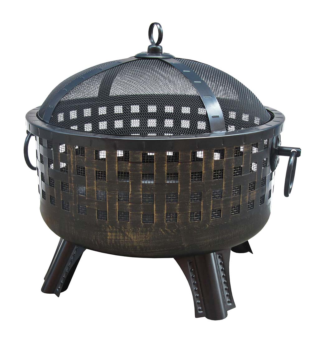 Garden Lights Savannah Wood-Burning Fire Pit - Bronze