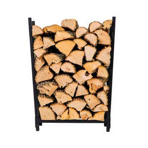 Tall Portable Wood Rack with Cover