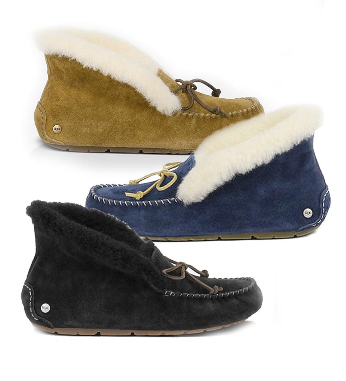 Ugg women's alena suede best sale and wool slipper moccasin