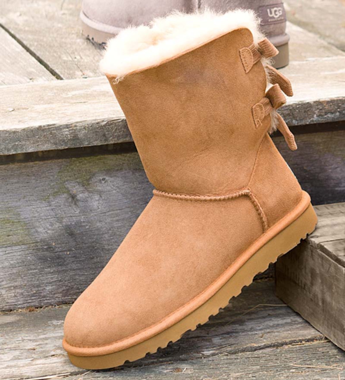 Ugg genuine twinface sheepskin & shearling bailey bow store corduroy boot