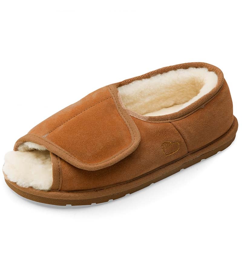 Sheepskin Wrap Slippers With Closed Back | Plow & Hearth
