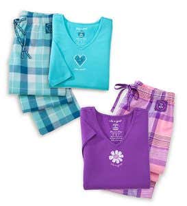 Women's Life is good® Siesta Sleep Tee And Pajama Pants