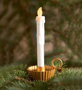 Set of 6 Christmas Tree Clip Candles