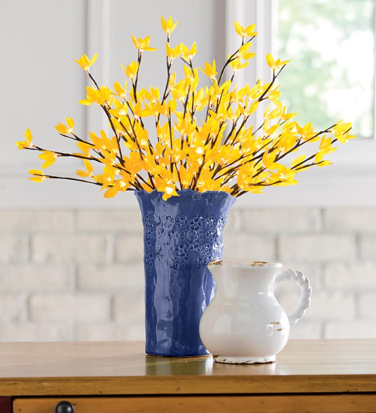 Lighted Forsythia Twigs