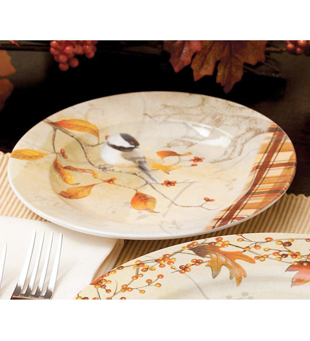 Set of 4 Autumn Inspirations Ceramic Dessert Plates