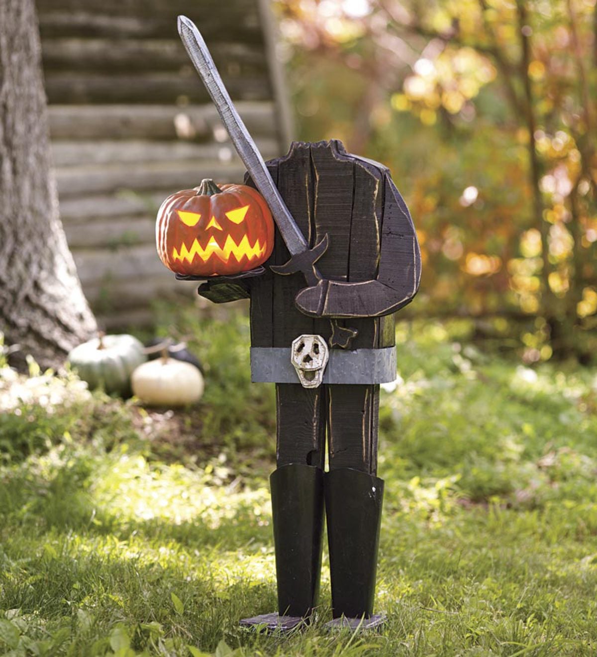 Headless Horseman Pumpkin Holder | Plow & Hearth