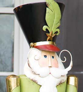 Life-Size Metal Nutcracker Holiday Accent