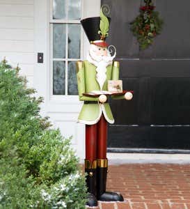 Life-Size Metal Nutcracker Holiday Accent