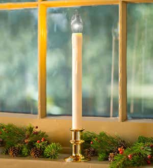 Adjustable Window Candle with Timer, Set of 2