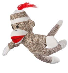 Sock Monkey Flying Screaming Slingshot Toy