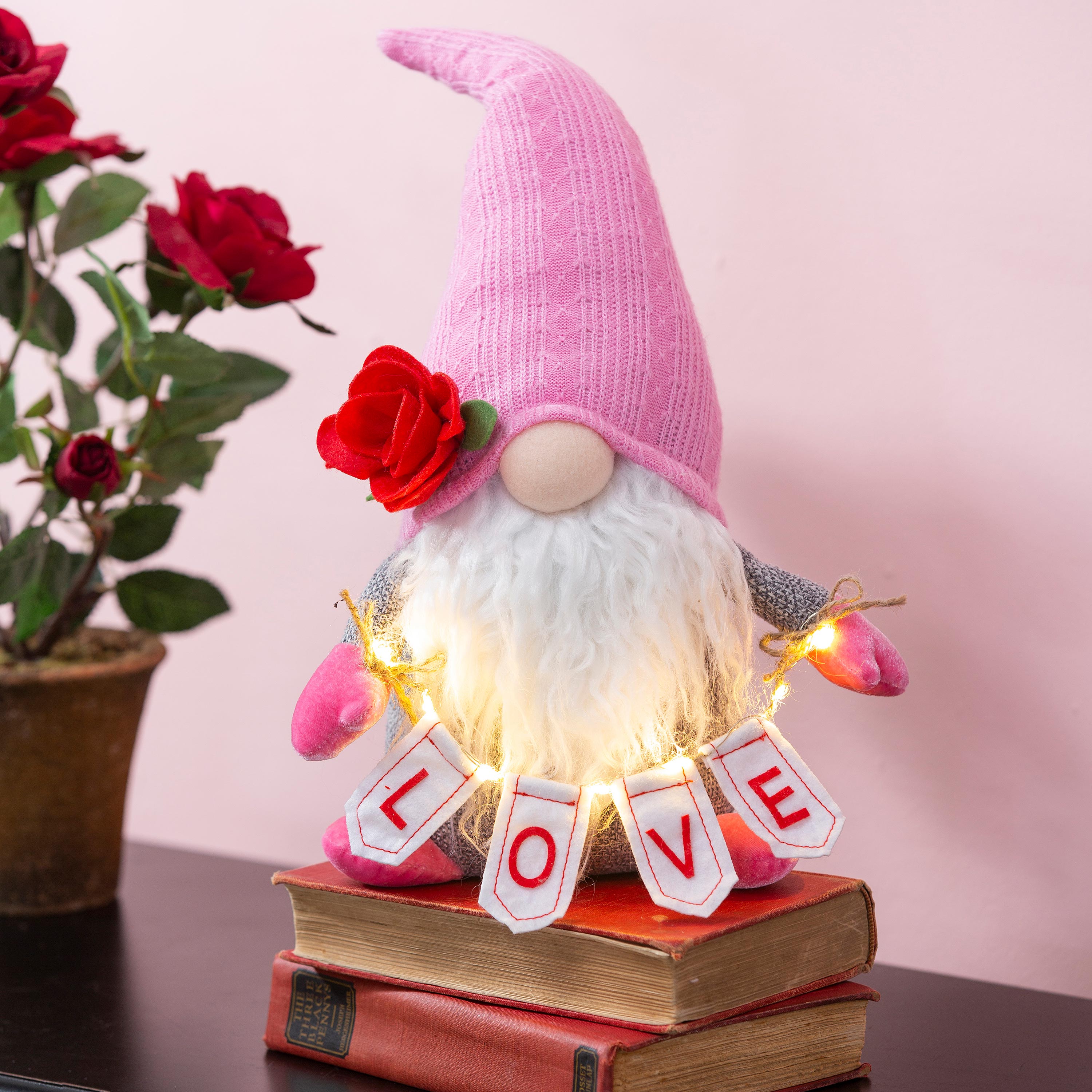 All The Feels Valentine Gnome Tumbler With Wood - Teeruto