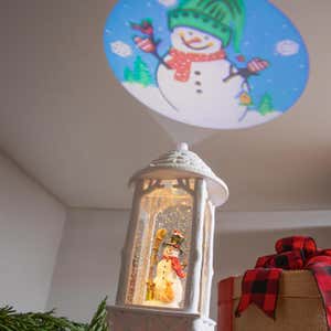 Mini Lighted Snowman Lantern - The Christmas Loft