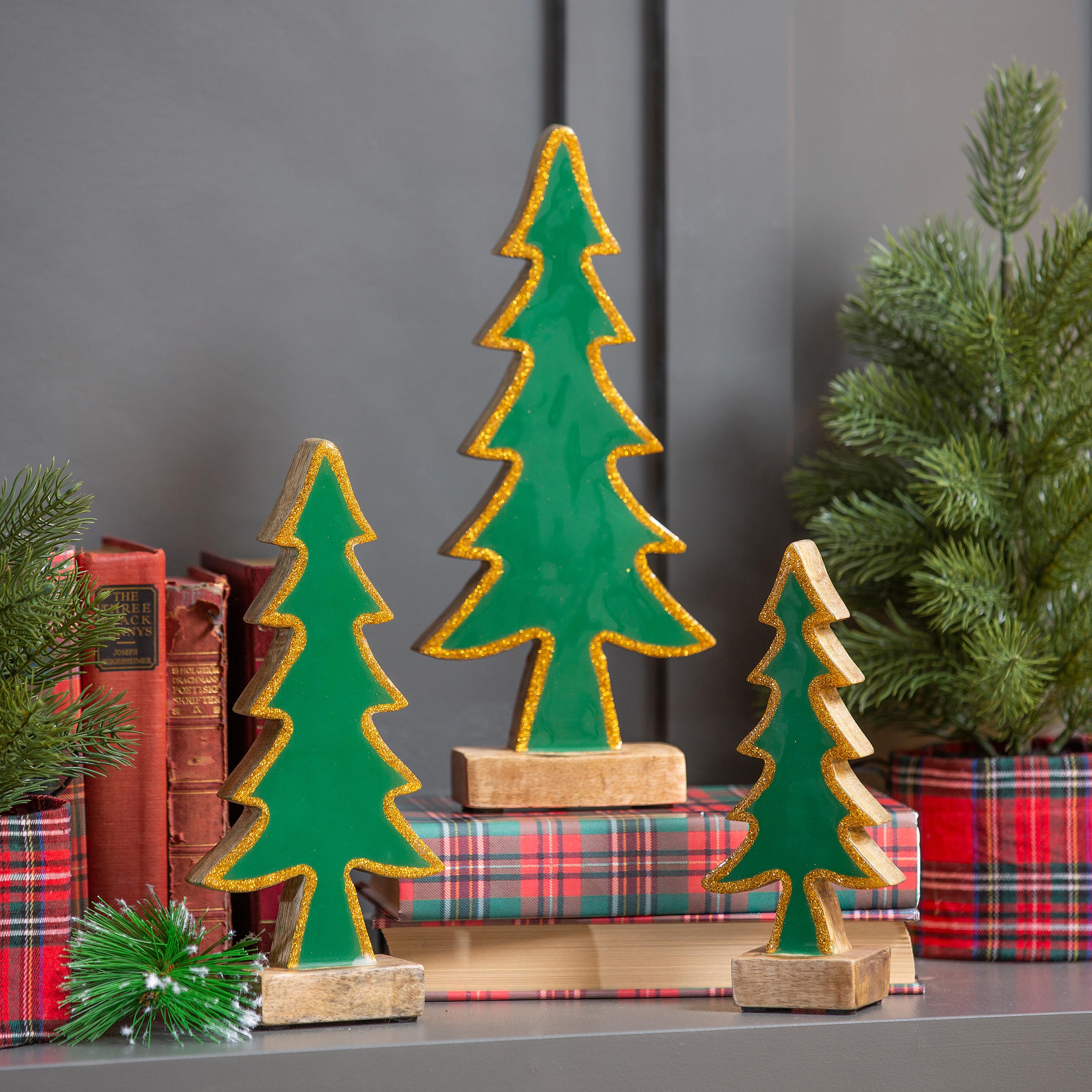 Pine Tree Table Décor, Set of 3