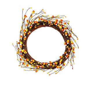 Halloween Candy Corn Artificial Wreath