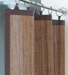 Outdoor Bamboo Curtain Panel, 40”W x 63”L