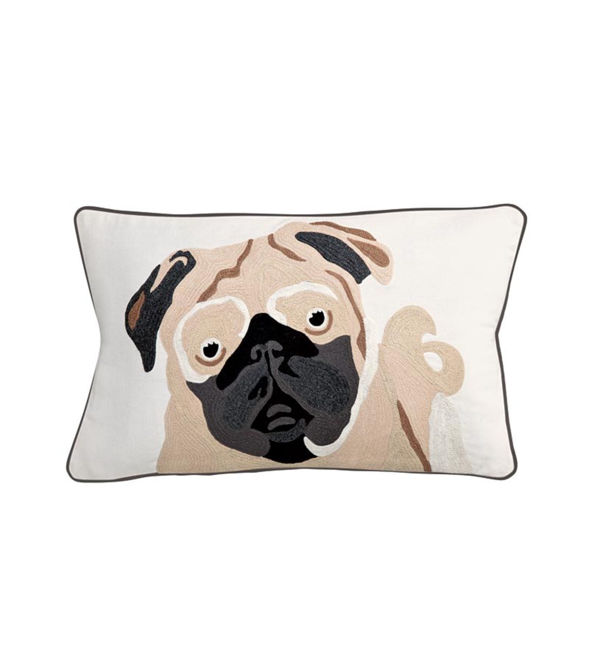 Embroidered Dog Breed Throw Pillow