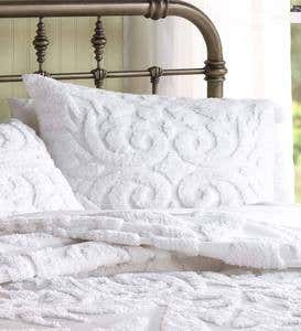 Flourish Skirted Chenille Bedspread, King