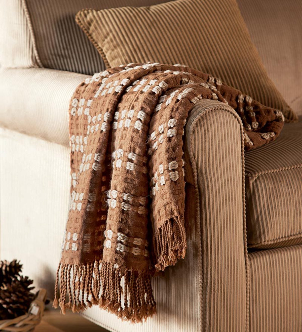 Woven Throw With Fringe