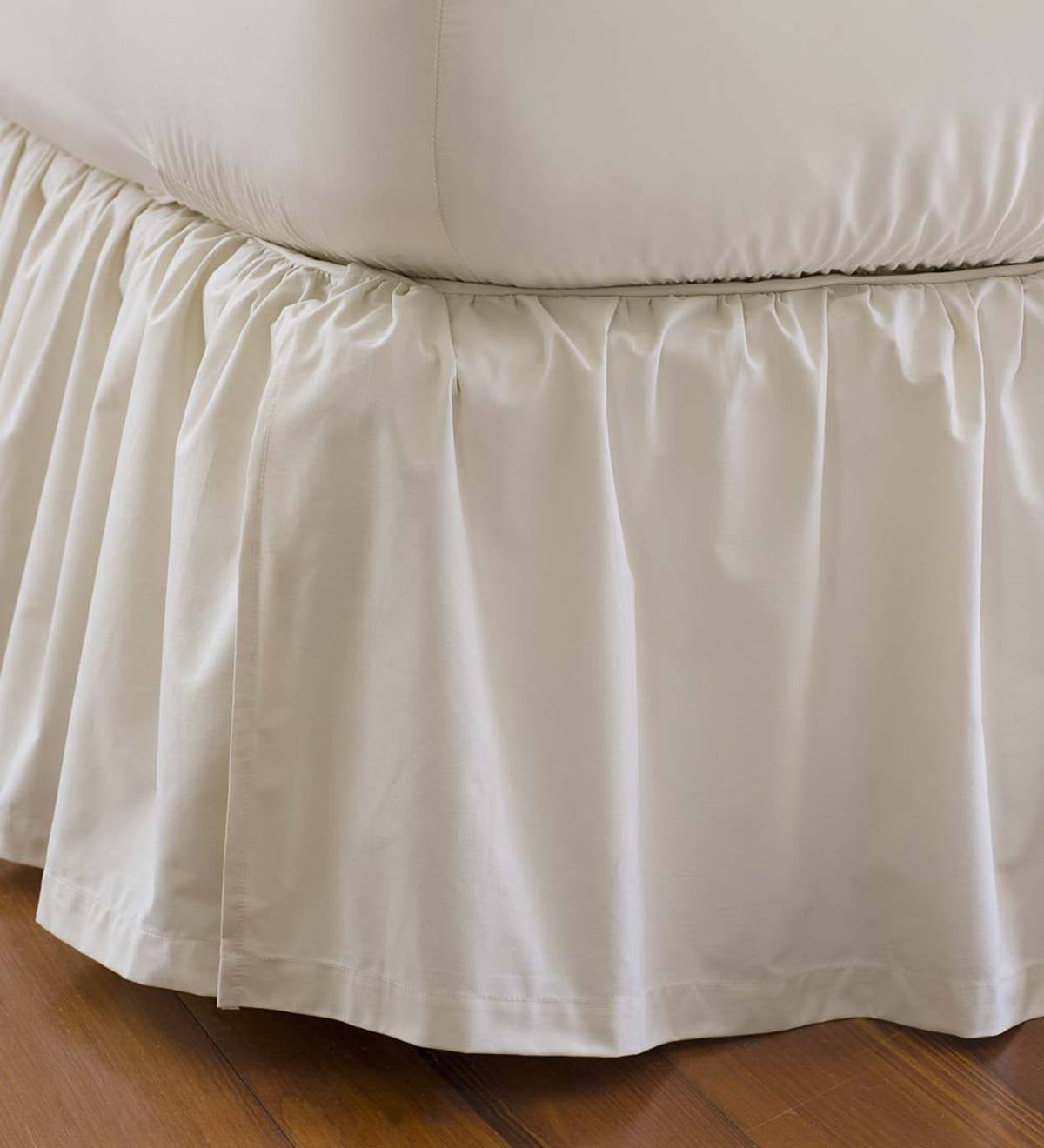 King Gathered Detachable Bed Skirt, 18”Drop