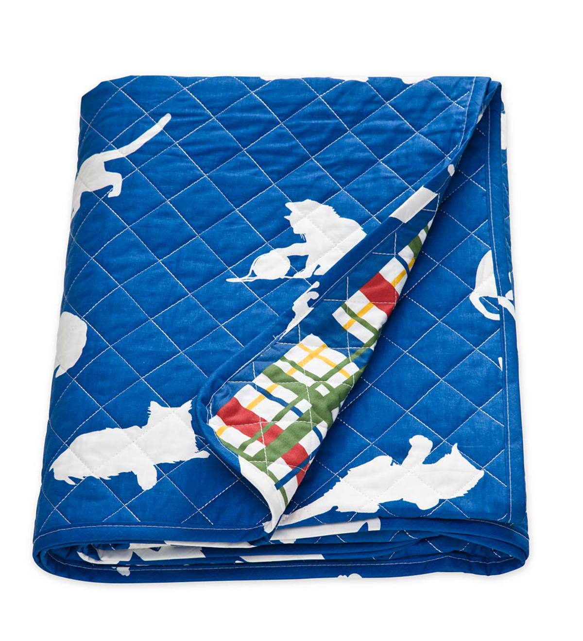 Catnap Cat Print Quilted Throw