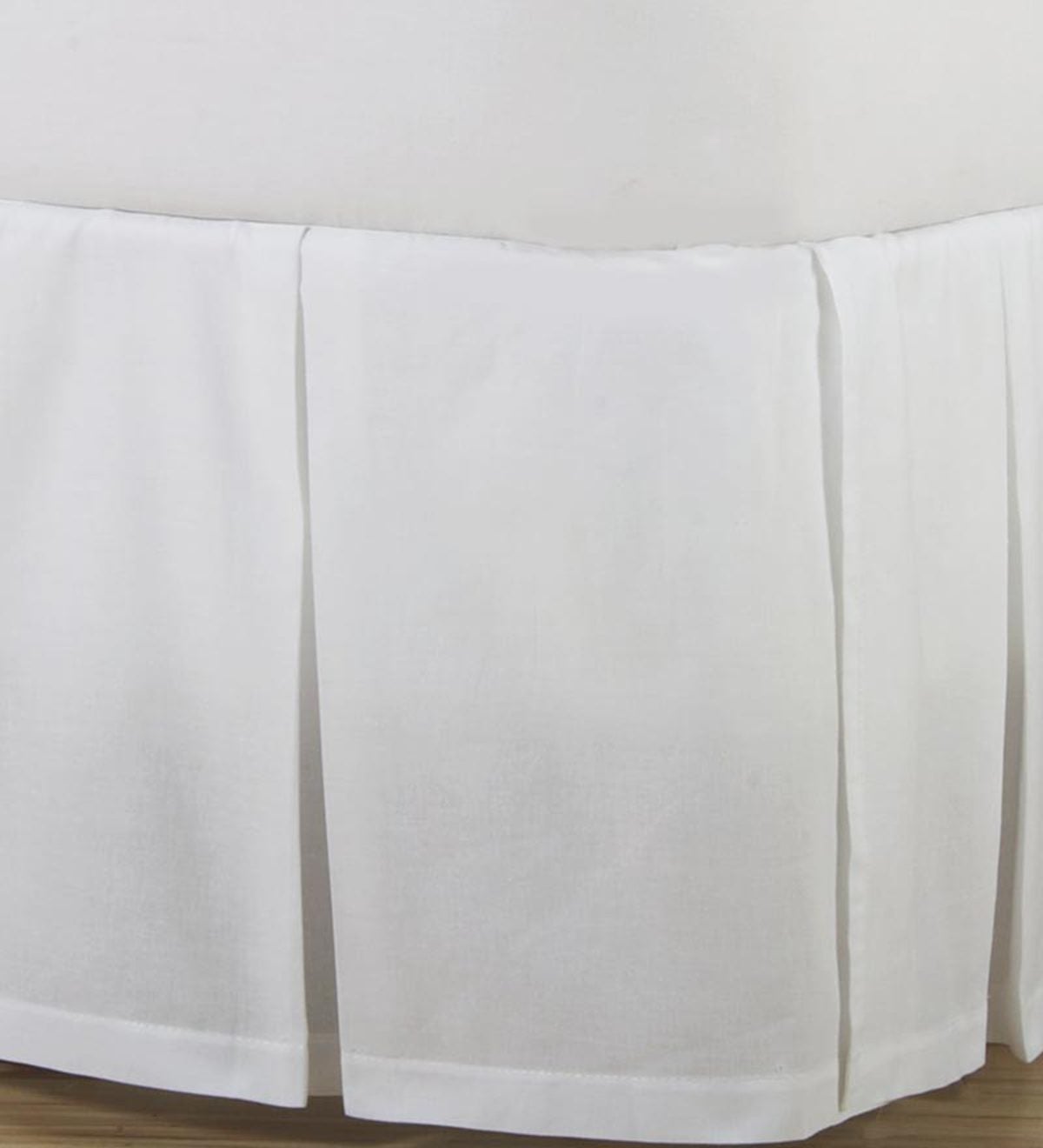 Queen Box-Pleated Cotton Bed Skirt, 14”Drop