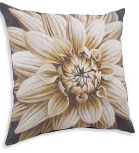 USA-Made Indoor/Outdoor Flower Throw Pillow