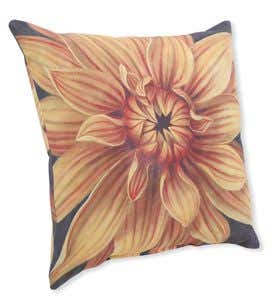 USA-Made Indoor/Outdoor Flower Throw Pillow