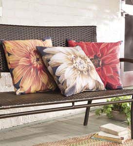 USA-Made Indoor/Outdoor Flower Throw Pillow