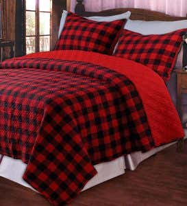 King Classic Buffalo Plaid Quilt Set with Sham