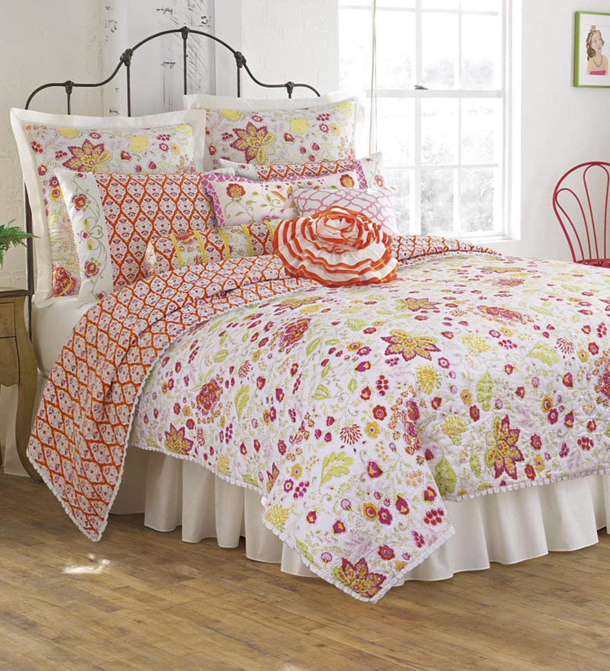 Emily Cotton Full/Queen Pleated Quilt