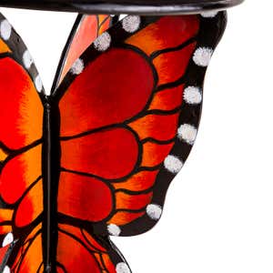 Handcrafted Metal Monarch Butterfly Side Table