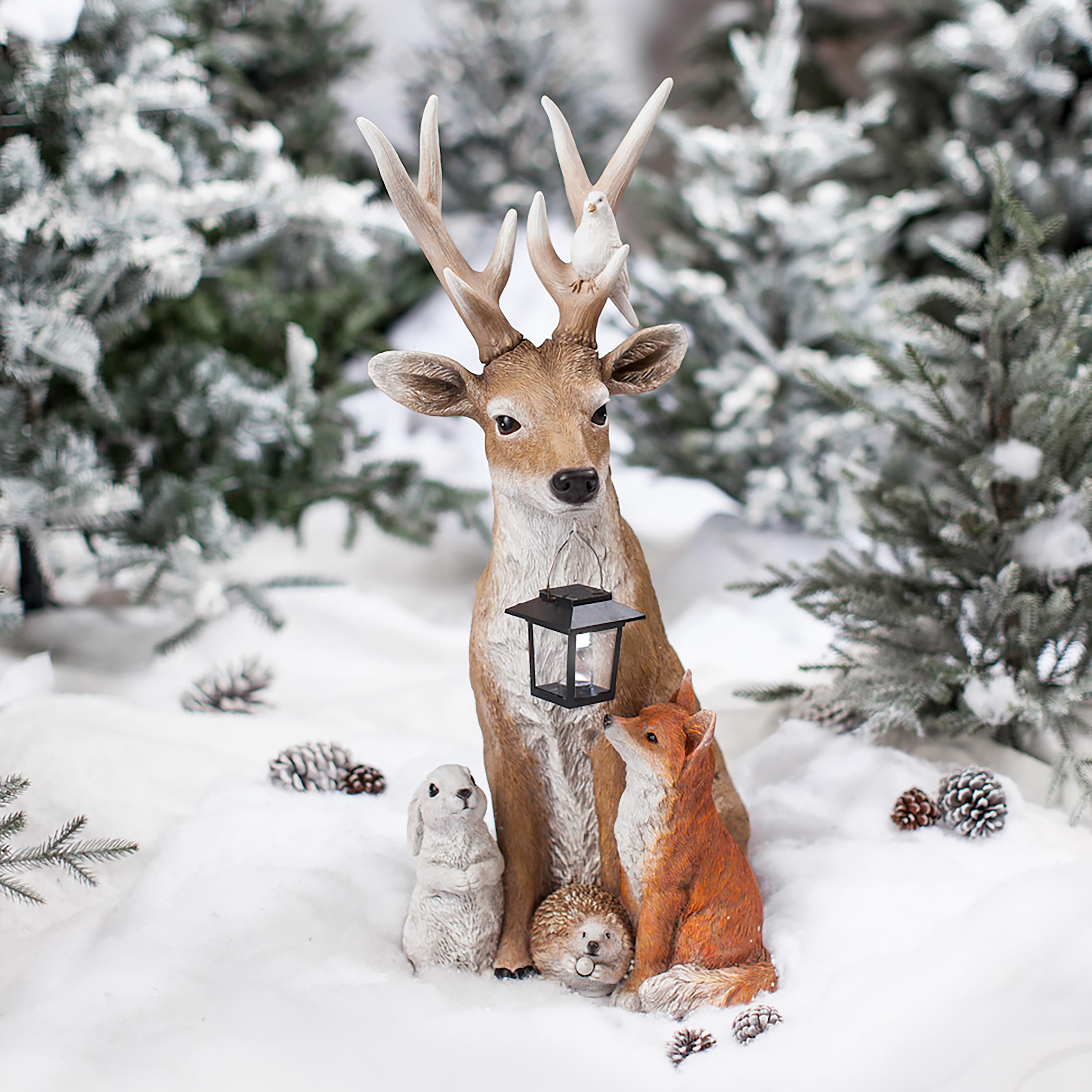 Woodland Deer Christmas Pillow | Little Birdie