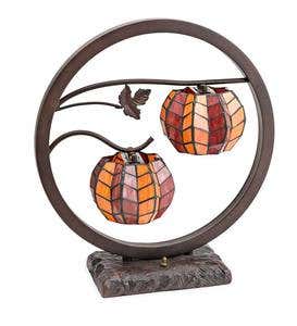 Stained Glass Pumpkins Accent Lamp