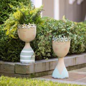 Pastel Head Planter, Solid