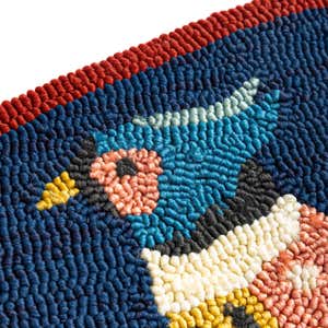 Indoor/Outdoor Fall Pheasant Hand Hooked Polypropylene Accent Rug