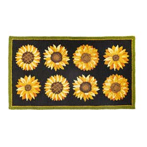 Indoor/Outdoor Sunflower Fields Hand-Hooked Polypropylene Runner