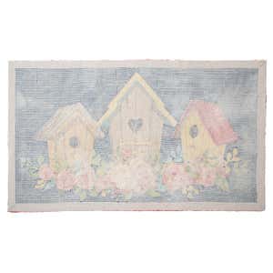 Indoor/Outdoor Hooked Polypropylene Birdhouse Accent Rug