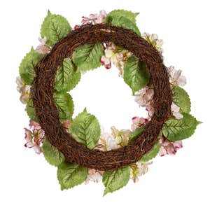 Pink Hydrangea Wreath