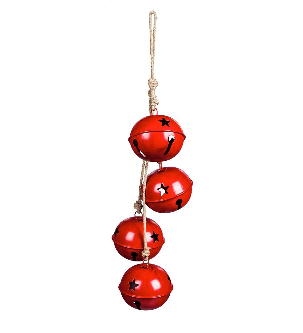 Jingle Bell Decor Large Bells Hang on Door or Wall or Tree 
