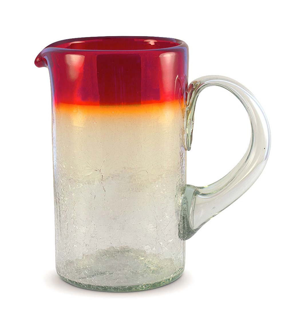Maya Clear Recycled Glass Pitcher