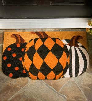 Pattern Pumpkins Shaped Coir Fiber Mat