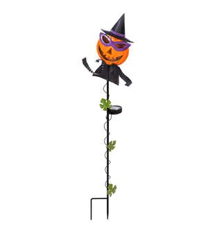 Solar-Powered Friendly Fiends Halloween Garden Stakes, Set of 3