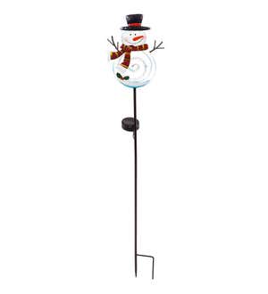 Chasing Light Snowman Solar Garden Stake