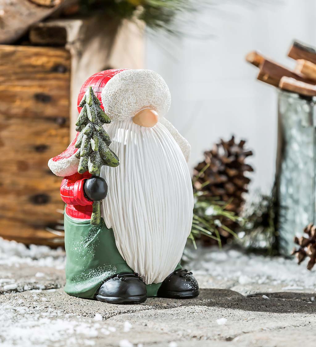 Santa Lumberjack Gnome Garden Statue